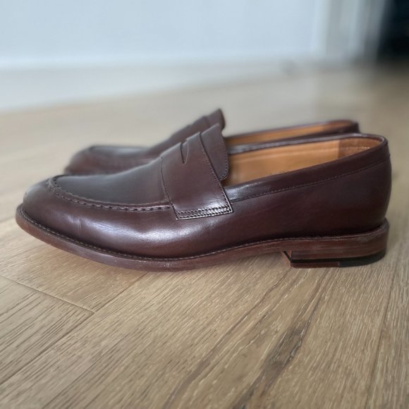 Superior Dark Walnut Leather Penny Loafers main image 5